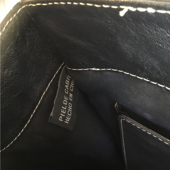 Moda Black Leather Tote Bag - Picture 5 of 6